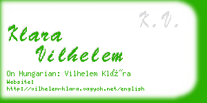klara vilhelem business card
